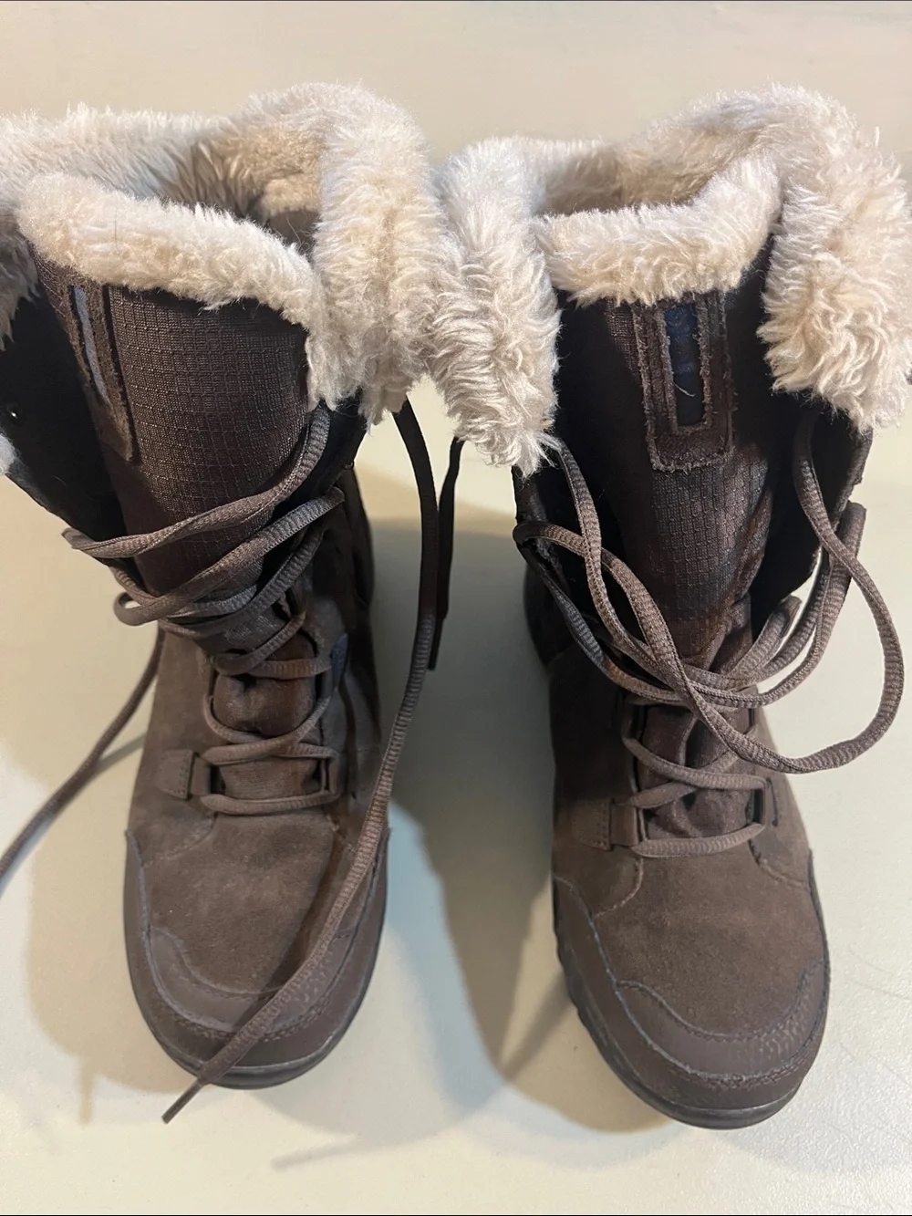 Columbia Brown Faux-Fur Lined Lace-Up Winter Boots
